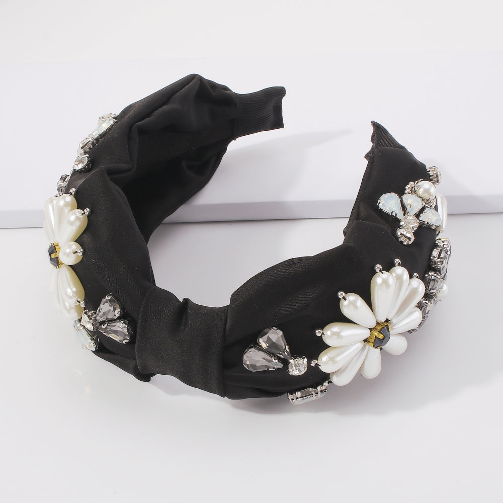 Top Knot Pastel Pearl Flower Headband medyjewelry