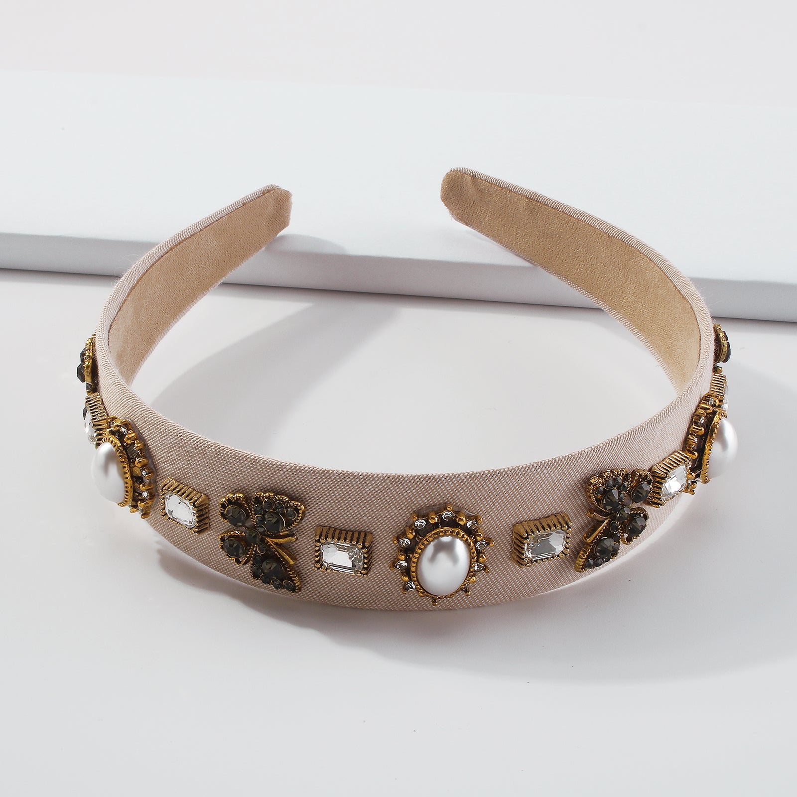 Baroque Rhinestone Butterfly Headbands medyjewelry