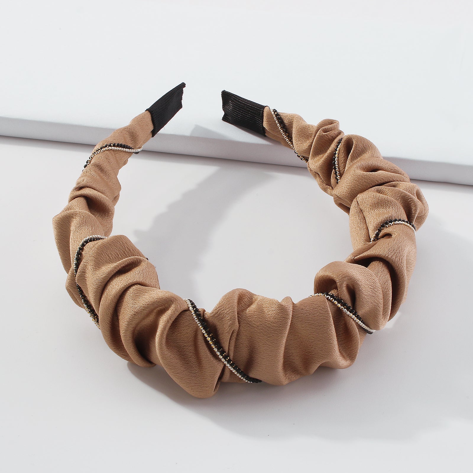 Solid Color Pleated Headband For Women medyjewelry