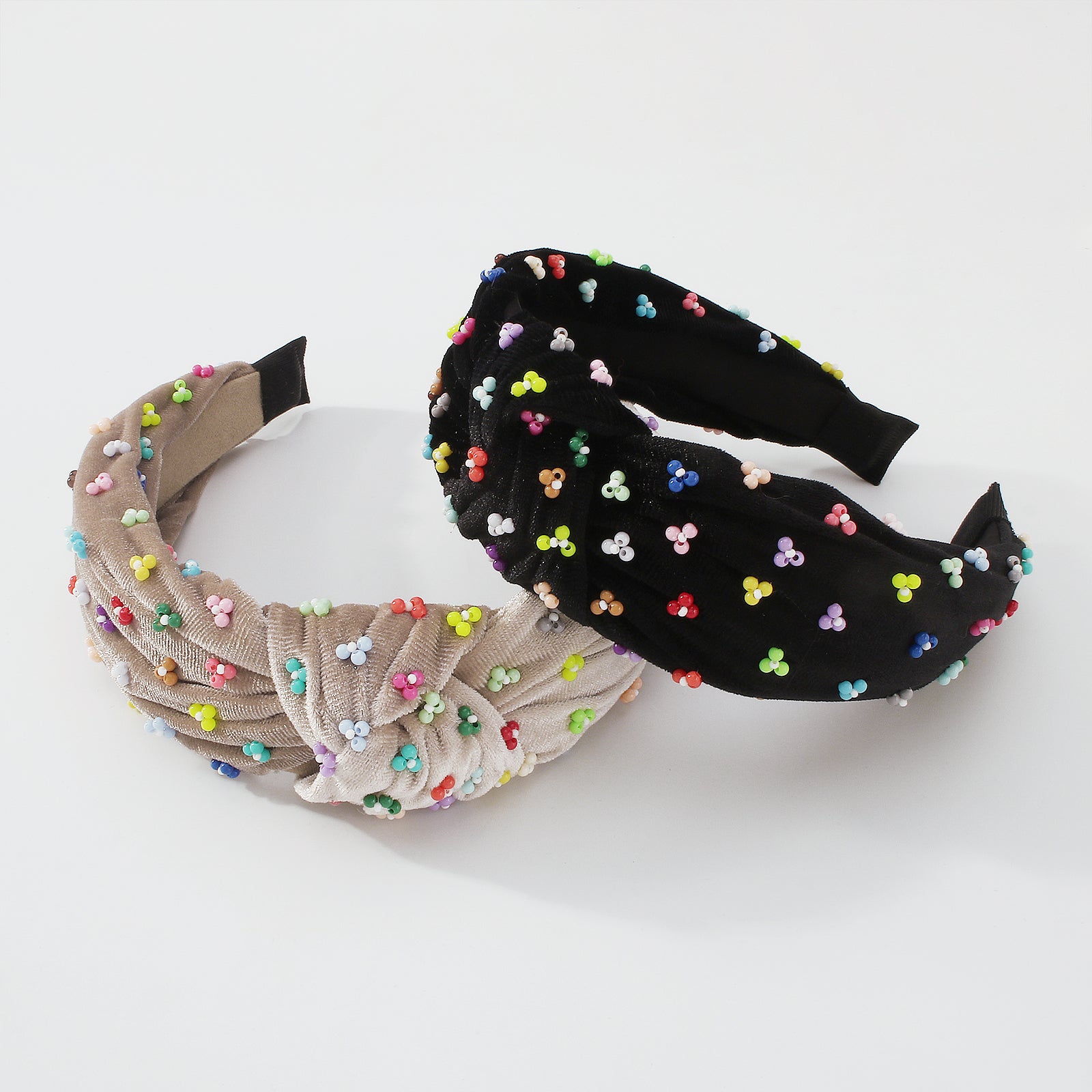 Handmade Colorful Beaded Solid Color Headband medyjewelry