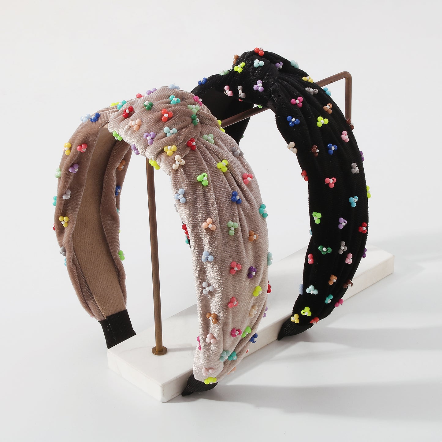 Handmade Colorful Beaded Solid Color Headband medyjewelry