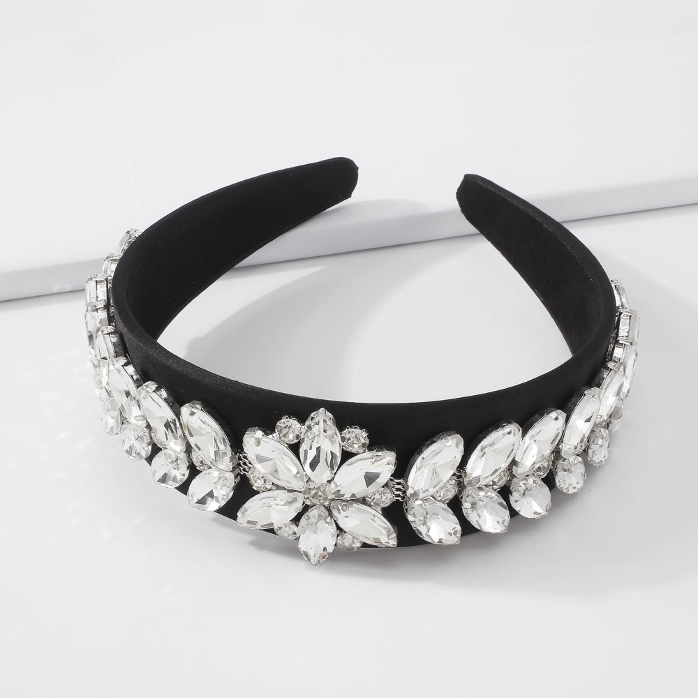 Baroque Sparkly Full Crystal leaf Headband medyjewelry