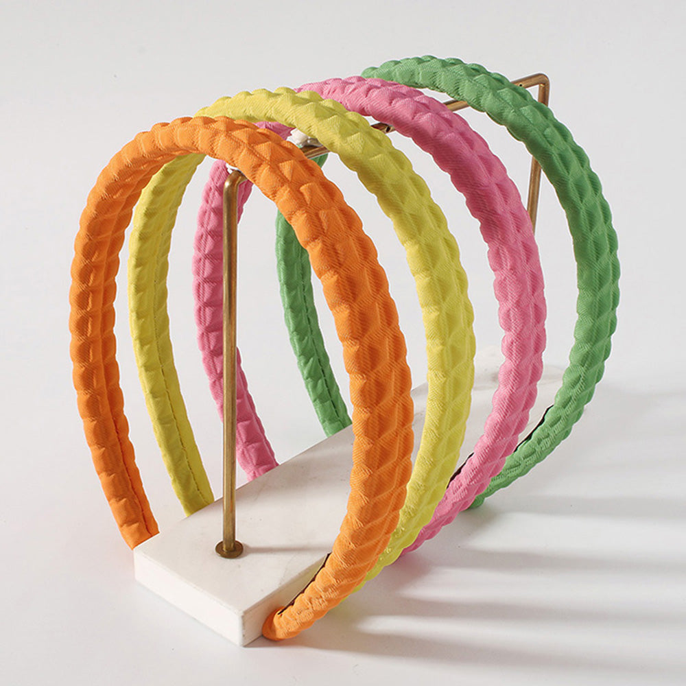 New Sweet Solid Color Textured Soft Hairband medyjewelry