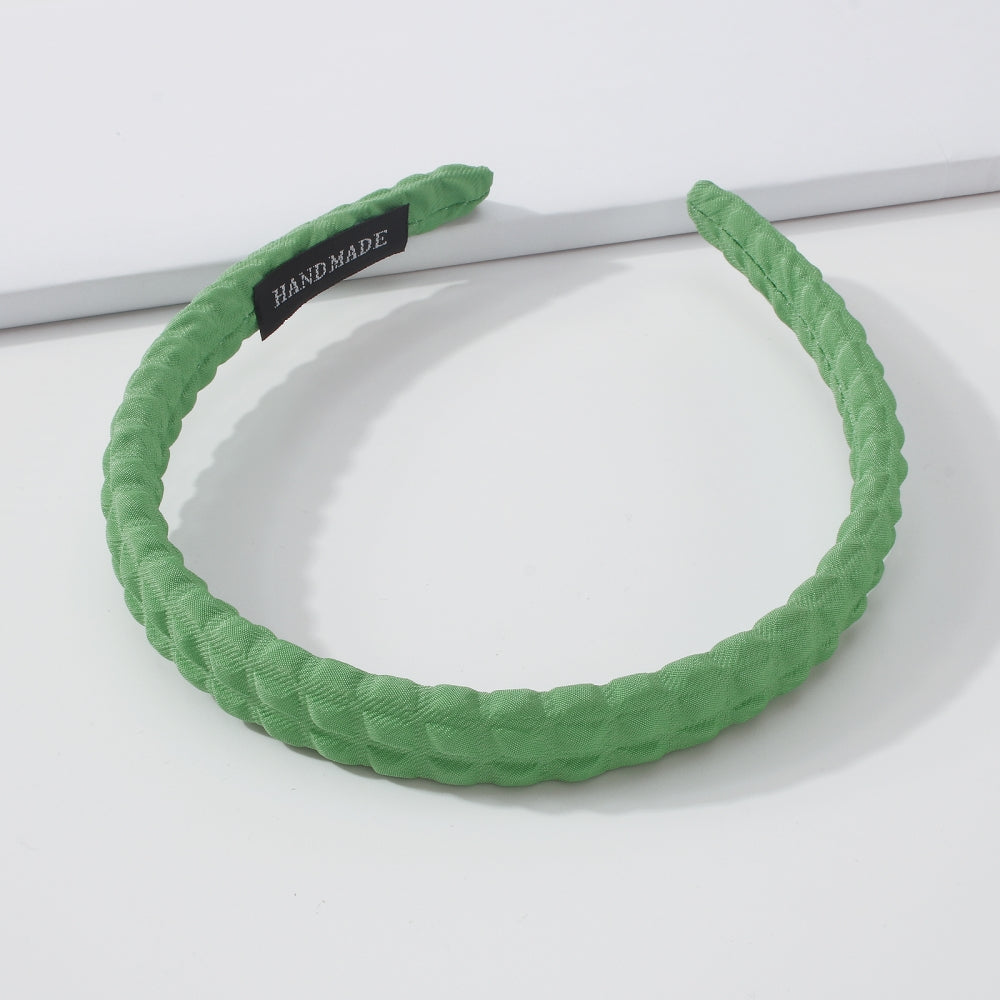 New Sweet Solid Color Textured Soft Hairband medyjewelry