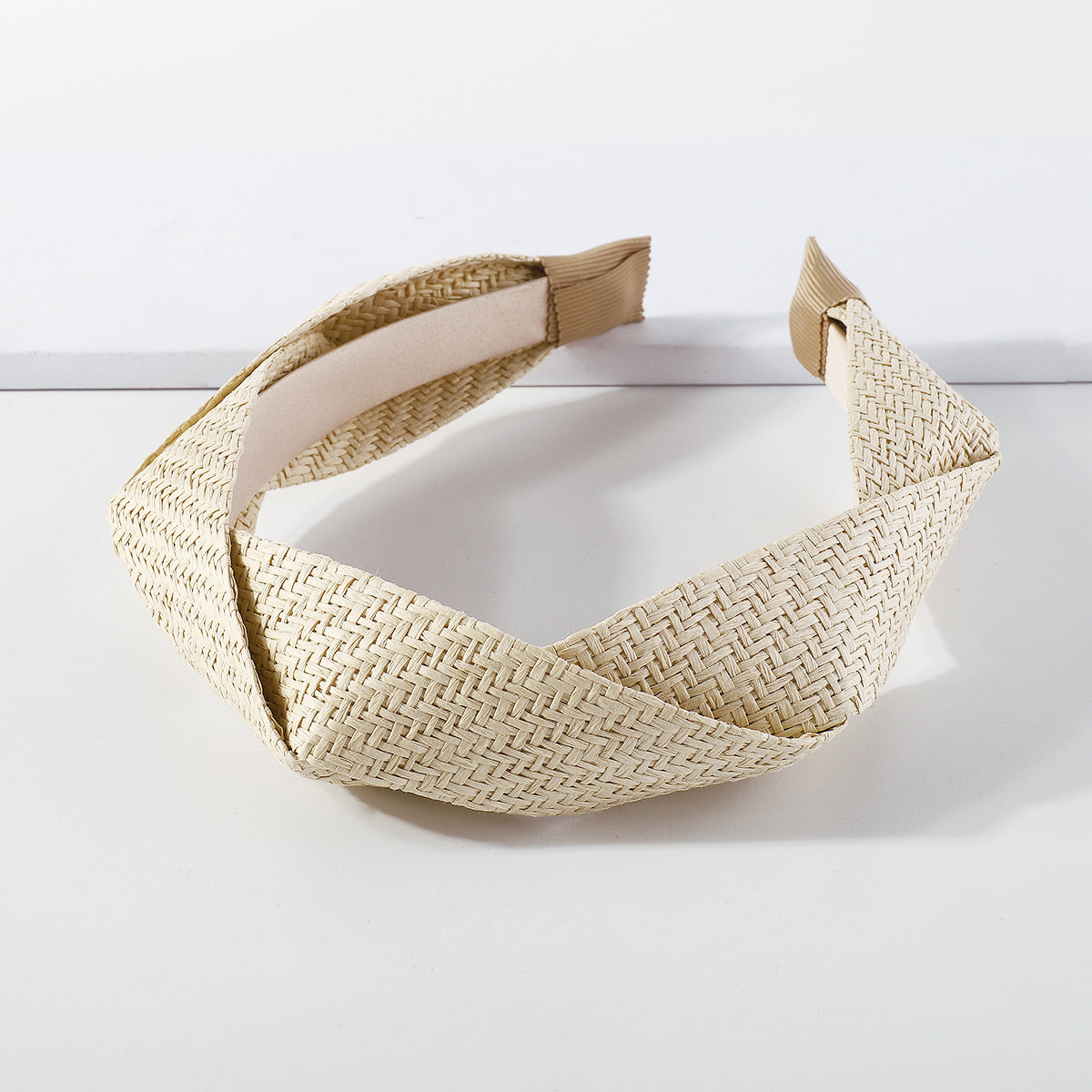 Summer Handmade Straw Woven Braided Headband medyjewelry