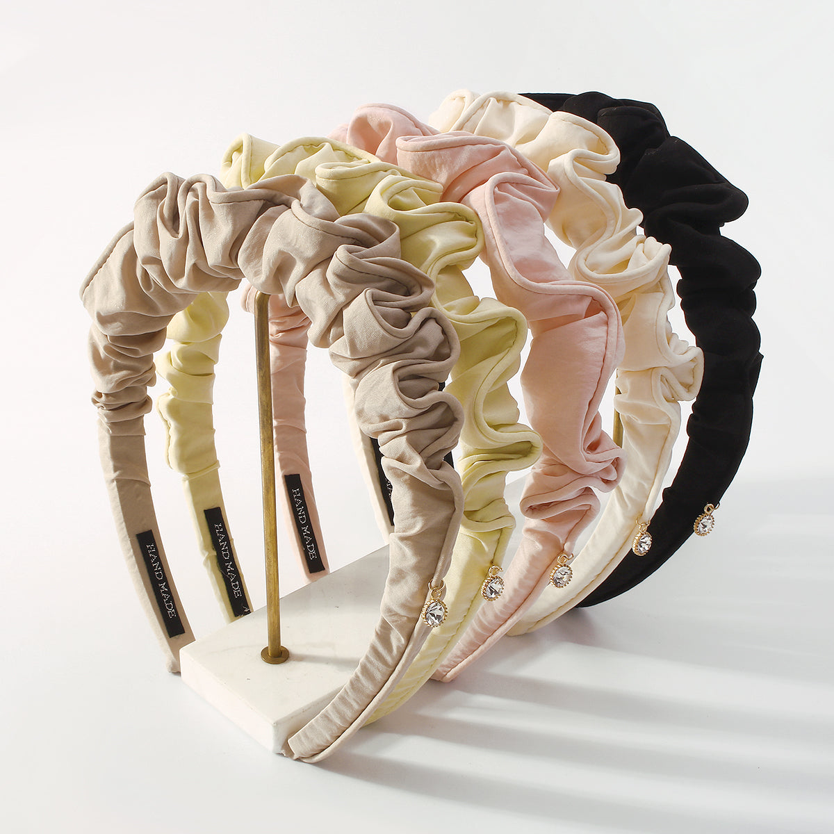 Retro Fold Candy Color Bezel Hairbands medyjewelry