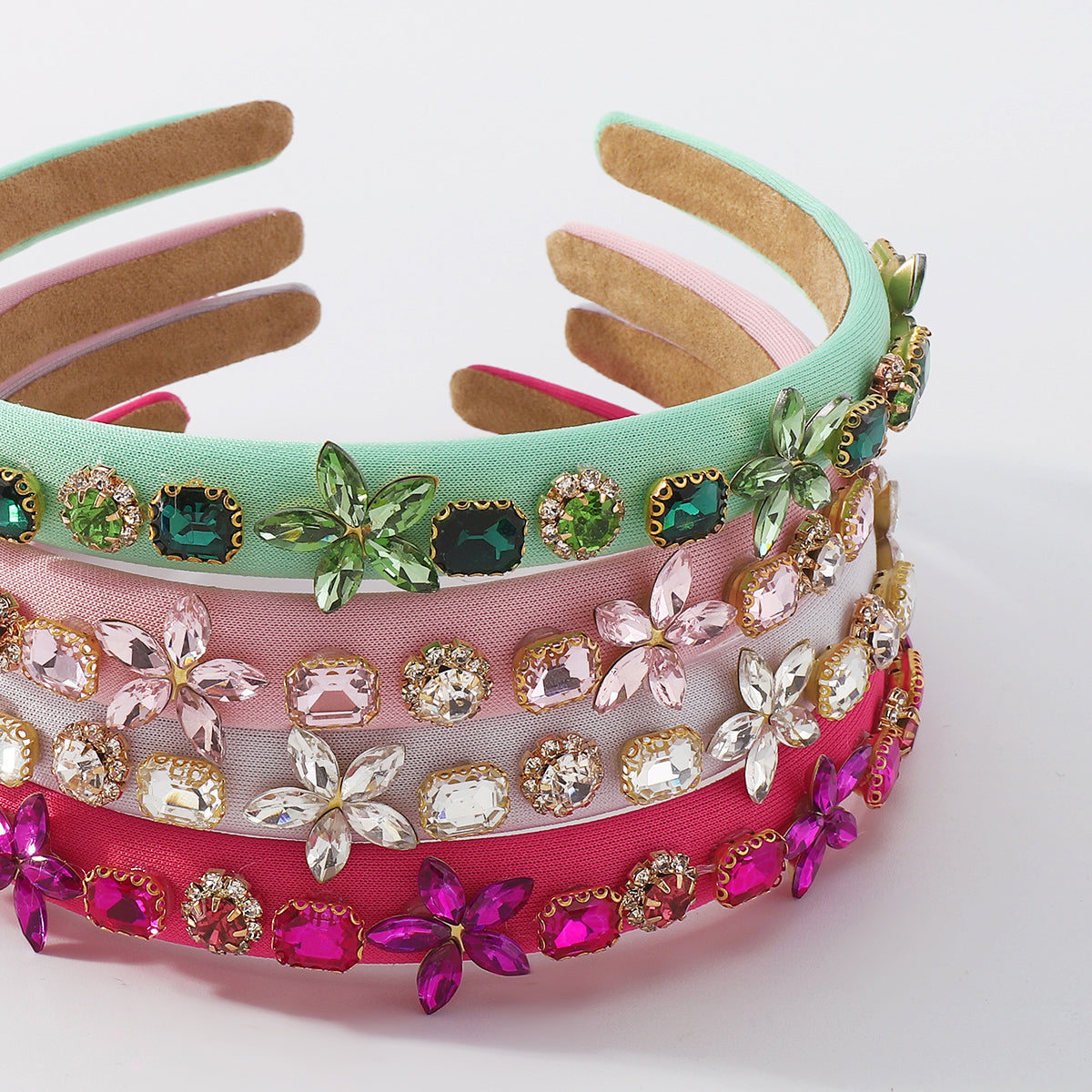 Shiny Handmade Crystal Flower Colorful Headband medyjewelry