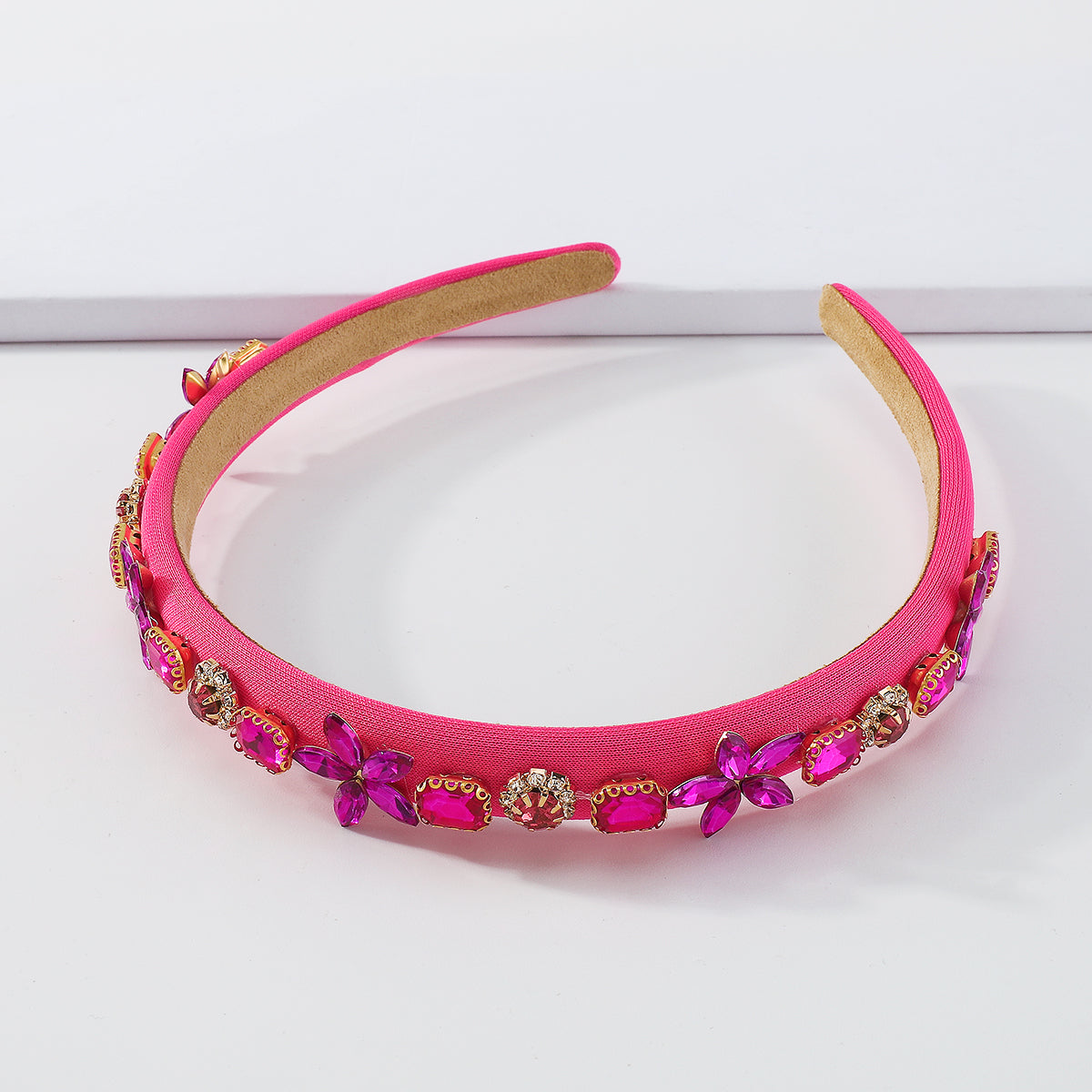 Shiny Handmade Crystal Flower Colorful Headband medyjewelry
