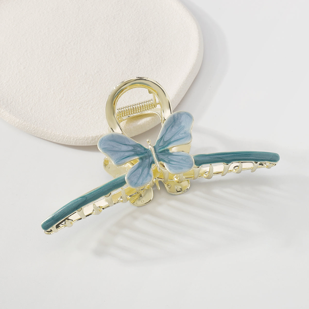 Elegant Enamel Butterfly Metal Hair Claw Clip medyjewelry