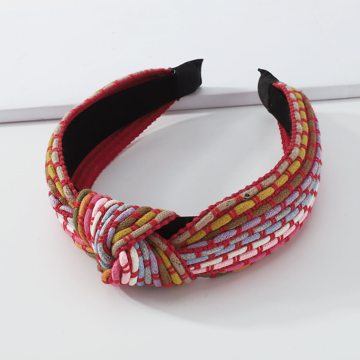 Rainbow Rope Braided Wide Brim Casual Headband medyjewelry