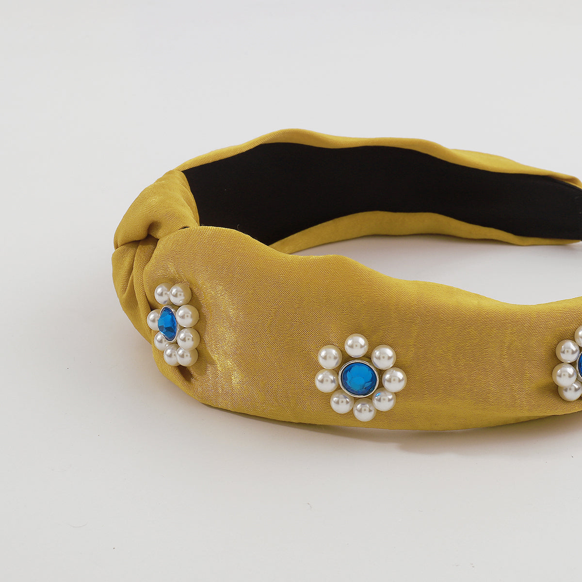 Handmade Flower Pearl Rhinestone Knot Headbands medyjewelry