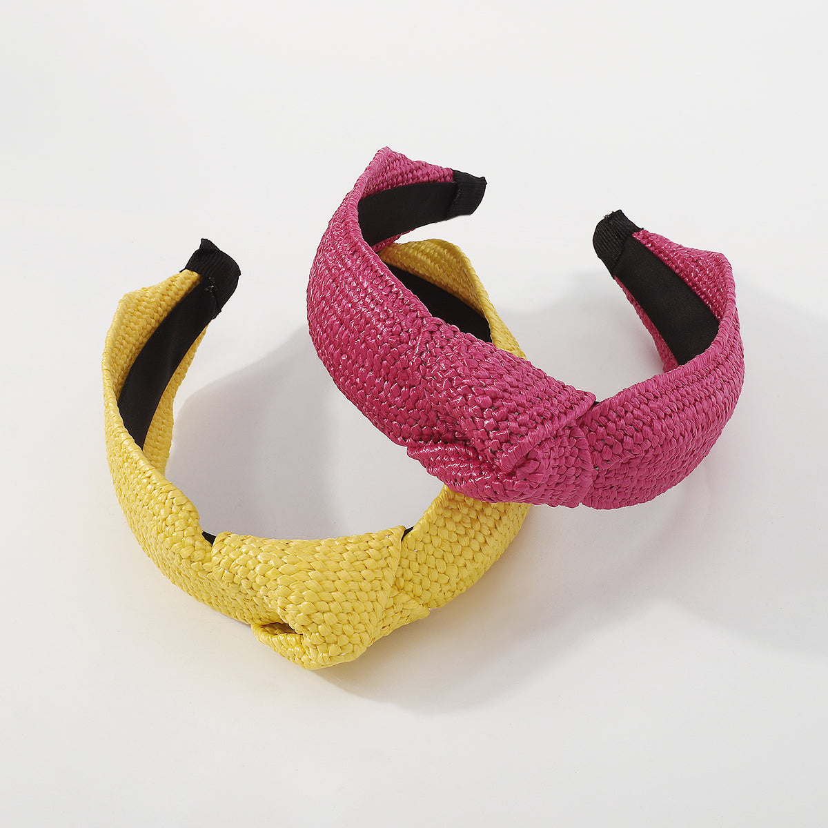 Red & Yellow Raffia Knotted Headbands medyjewelry
