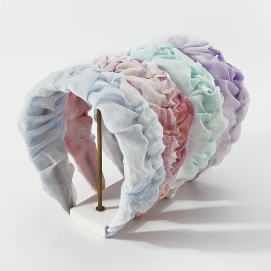 Watercolor Chiffon Ruched Headbands medyjewelry