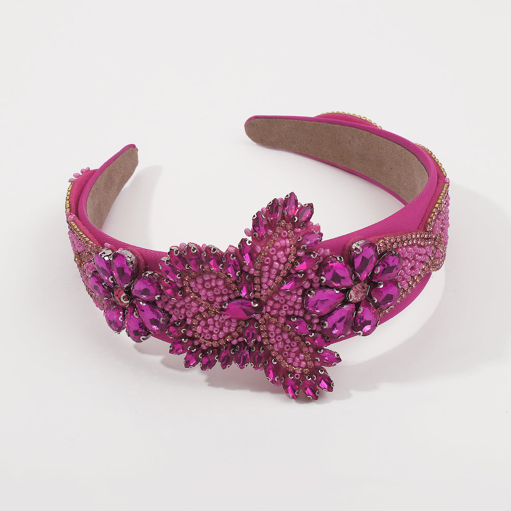 Luxury Baroque Large Rhinestone Butterfly Headband medyjewelry