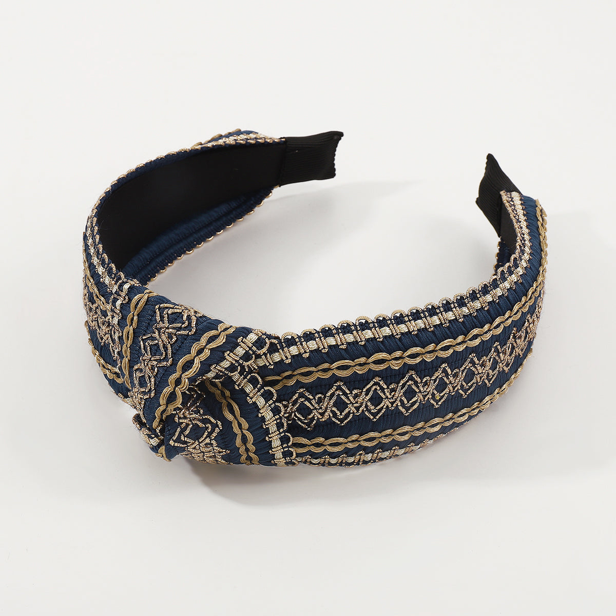 Embroidery Cross Knotted Bezel Headband medyjewelry