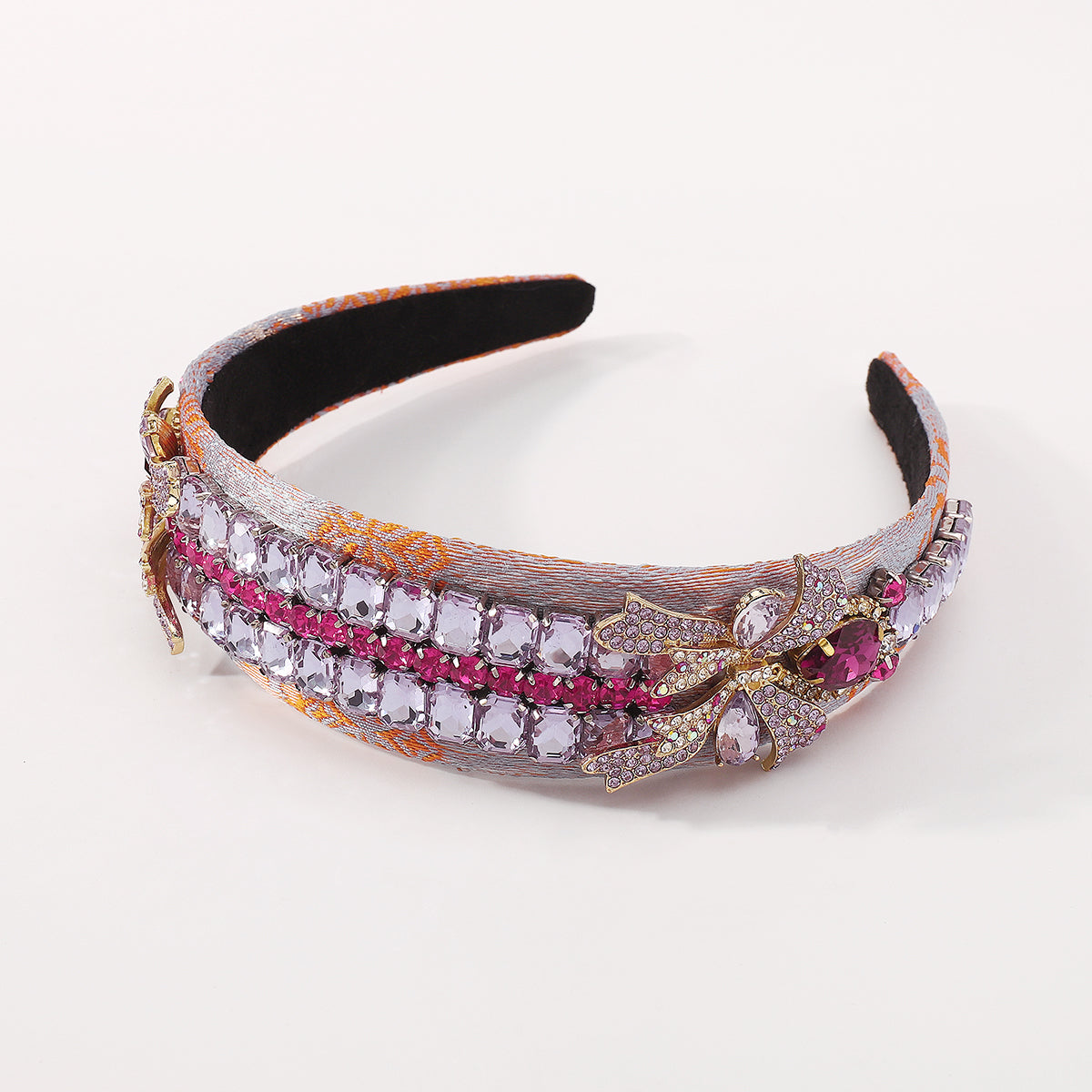 Luxury Baroque Rhinestone Side Bowknot Headband medyjewelry