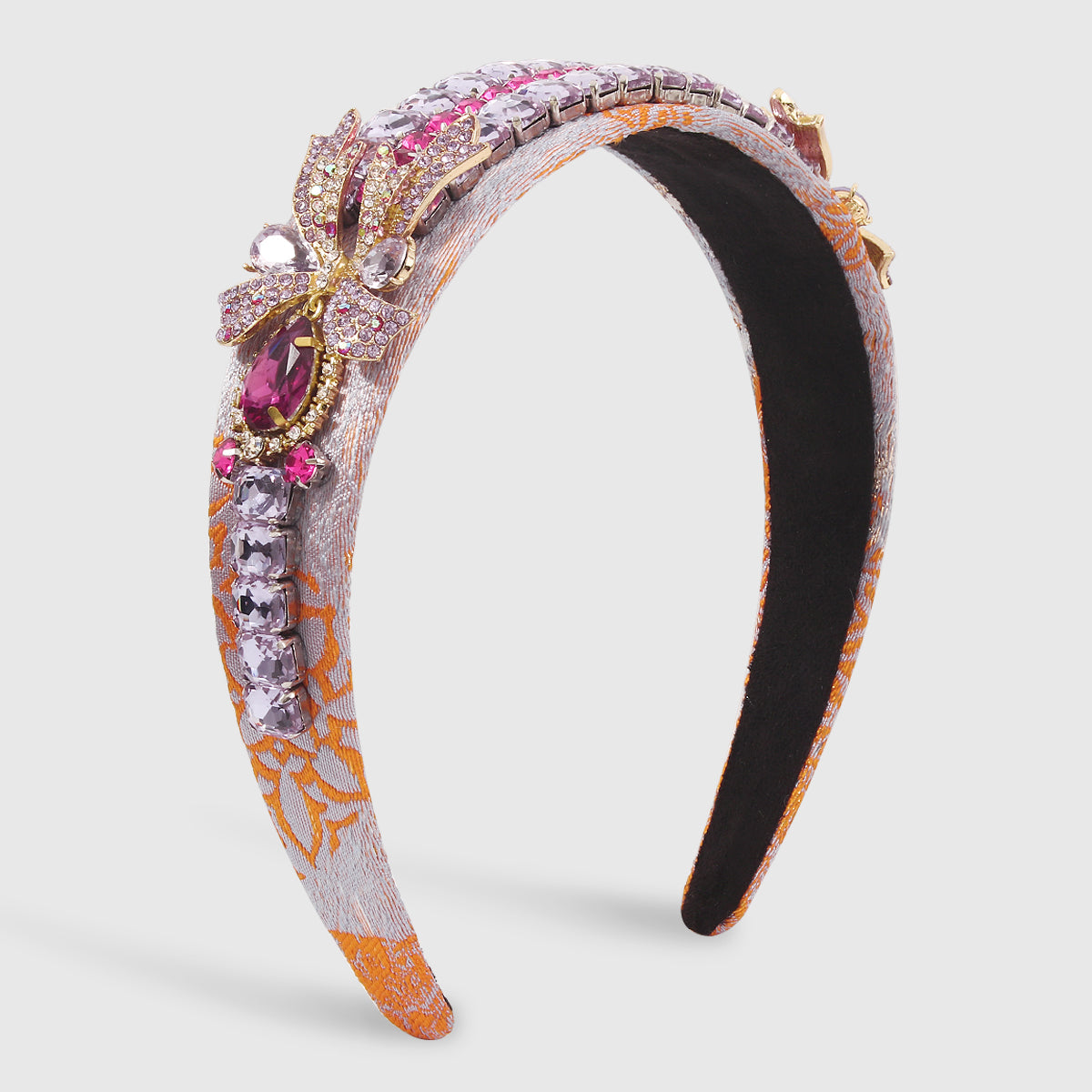 Luxury Baroque Rhinestone Side Bowknot Headband medyjewelry