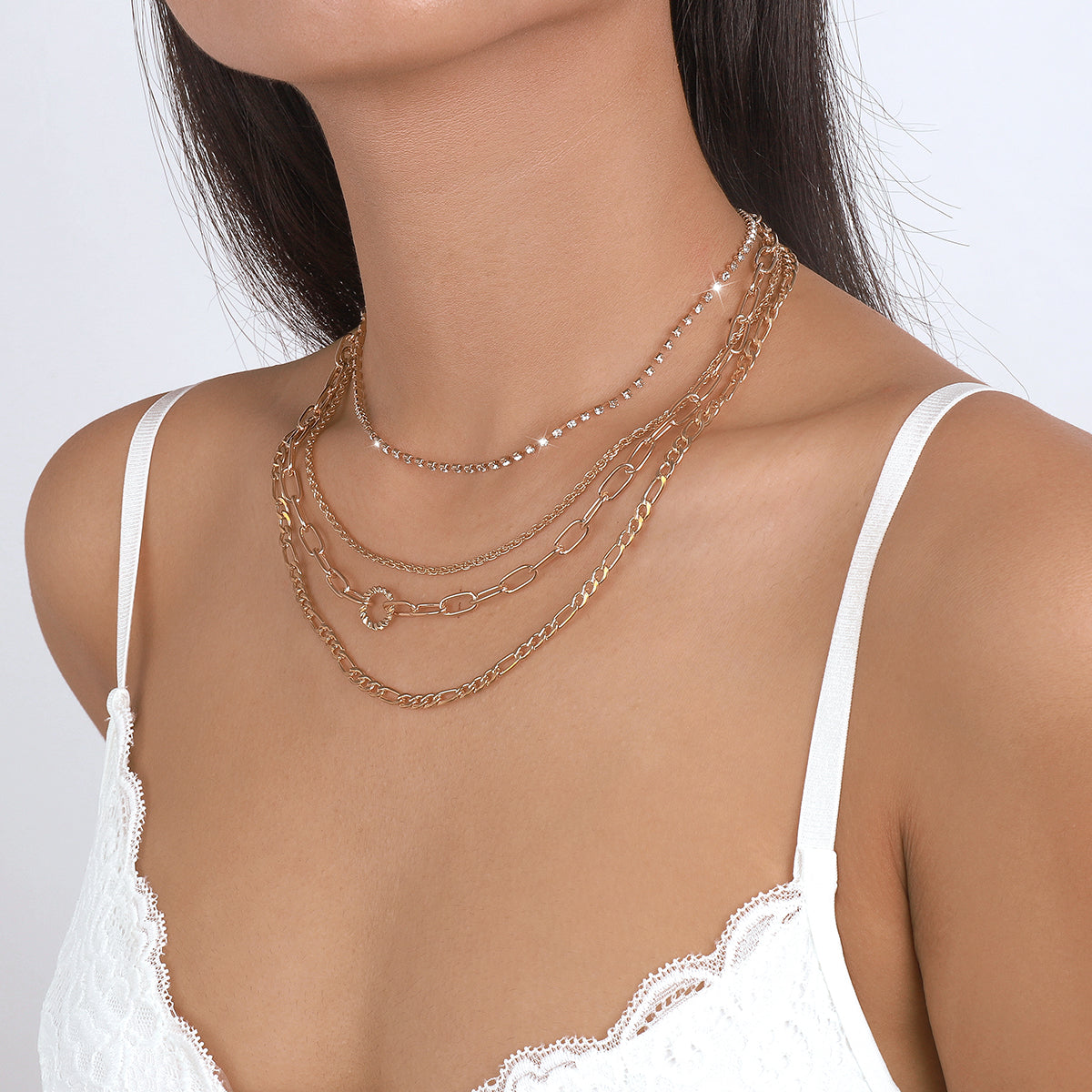 Gold Silver Color Cuban Link Chain Necklace medyjewelry