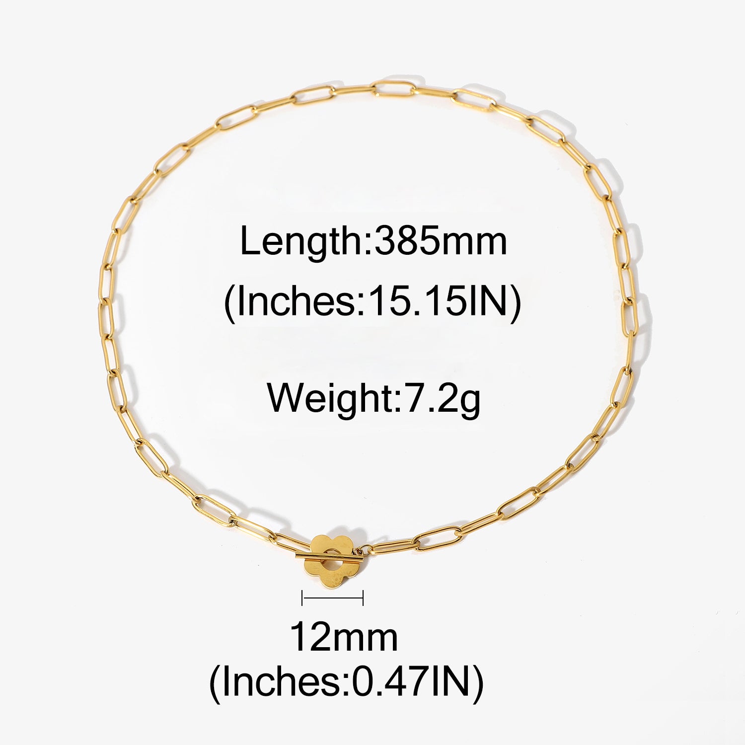 Cute Flower OT Stick Buckle Pendant Necklace medyjewelry