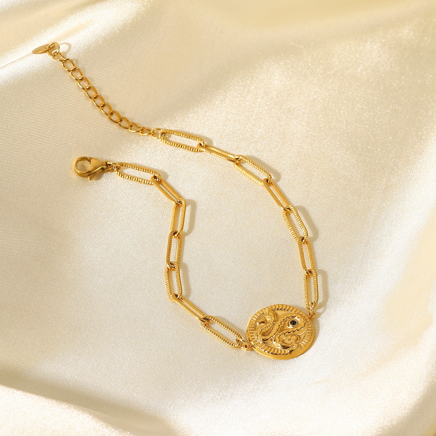 Stainless Steel Bracelet Snake Embossed Bracelet medyjewelry