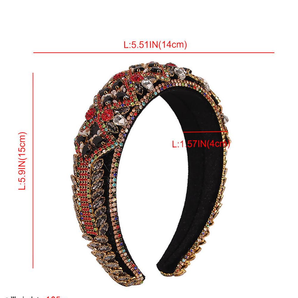 Jeweled Royal Crown Inspired Padded Headband medyjewelry
