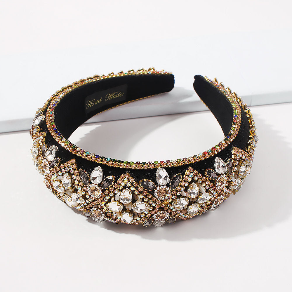 Jeweled Royal Crown Inspired Padded Headband medyjewelry