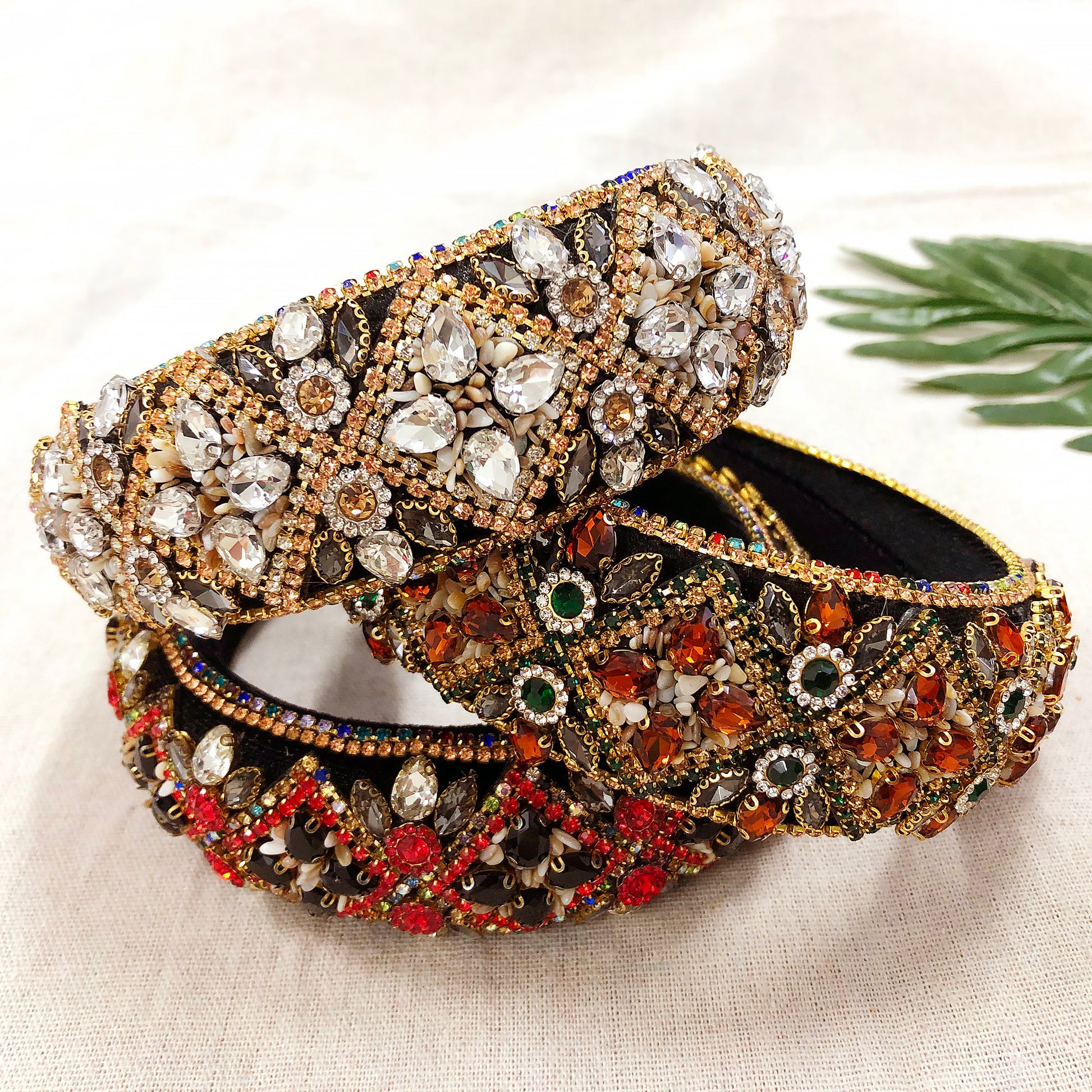 Jeweled Royal Crown Inspired Padded Headband medyjewelry